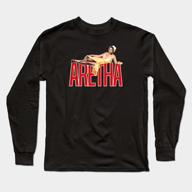 Aretha franklin///Retro for fans Long Sleeve T-Shirt by MisterPumpkin